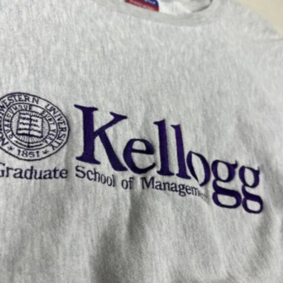 Champion Reverse Weave Sweatshirt Mens 2XL Kellogg Northwestern University Crewn - Picture 3 of 9